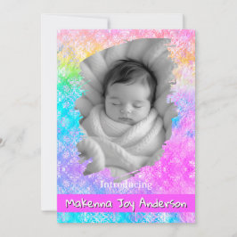 Anúncio [Rainbow Damask] Soft Pastels Baby Girl Birth