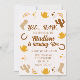 Anúncio Rainbows e Rodeos Groovy Aniversário