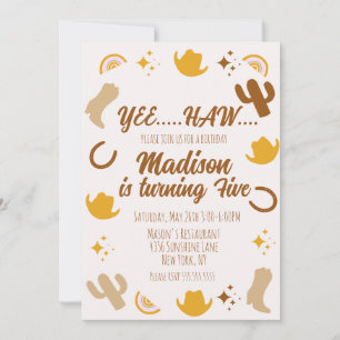 Anúncio Rainbows e Rodeos Groovy Aniversário