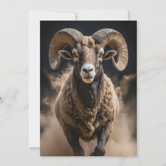 Anúncio Ram Wild Animal Elegante Dramático Retrato de Névo