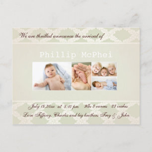 Anúncio real do nascimento da foto