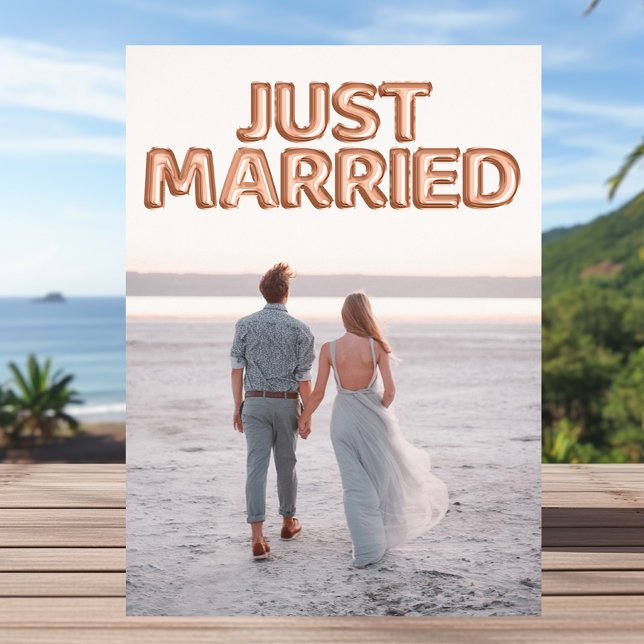 Anúncio Recém-Casados Balões Dourado Rosa Fotografia de Ca (Criador carregado)