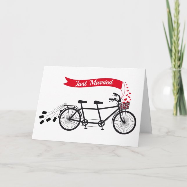 Anúncio Recem casados, bicicleta em tandem wedding (Frente)
