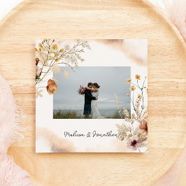 Anúncio Recem casados De Casamento Floral Vintage Botanica