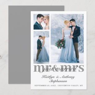 Anúncio Recem casados Elegante Sr. Casamento de Cor Person