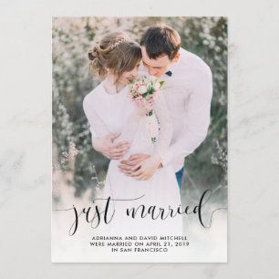 Anúncio Recem casados   Elopemento de Foto de Casamento