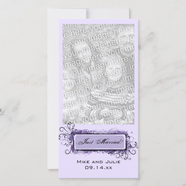 Anúncio Recem casados Floral Abstrato (Frente)