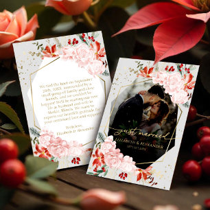 Anúncio recem casados Foto personalizada do Casamento no