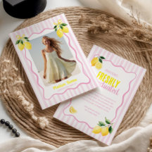 Recém-Formado Listras Rosa Limão Graduação