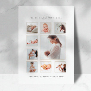 Anúncio Recém-nascido Foto do Bebê Colagem e Nascimento do