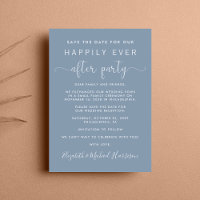 Recepção de casamento Azul empoeirado Salvar a Dat