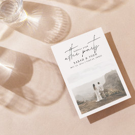 Anúncio Recepção de casamento de Foto Feliz de Todos Após 