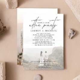 Anúncio Recepção de casamento de Foto Feliz de Todos Após 