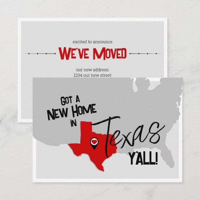 Anúncio Red New Home no Texas Y'all Moving (Frente/Verso)