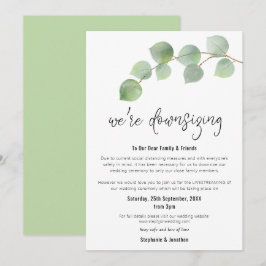 Anúncio Redução de Casamento Roteiro Moderno Eucalipto