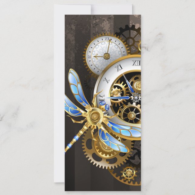 Anúncio Relógio Steampunk com Dragonfly Mecânica (Frente)