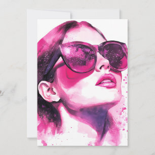 Anúncio Retrato de mulher da moda chic glamour aquarela