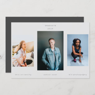 Anúncio Retrato do Minimalismo Três Cinzas Universitárias