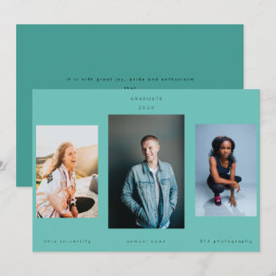 Anúncio Retrato do Minimalismo Três Verdes Universitário