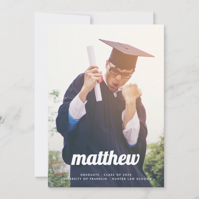 Anúncio RETRO MEU NOME É A Universidade Dois FORMANDOS DE  (Frente)