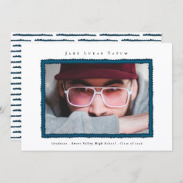 Anúncio Retro Photo Blue Frame Graduation High School