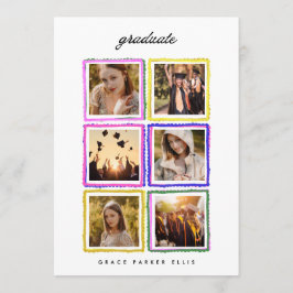 Anúncio Retro Photo Collage Frames Graduation High School