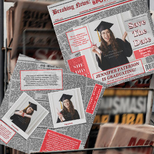 Anúncio Retro Salvar Data Revista Jornal Graduação