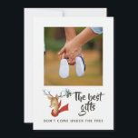 Anúncio Retro Vintage Reindeer Christmas Baby Esperando<br><div class="desc">Antiguamente bonita Reindeer cartão com fotos de anúncio de gravidez de Natal personalizável para suas especificidades. Uma foto de instagrama quadrado é ideal.</div>