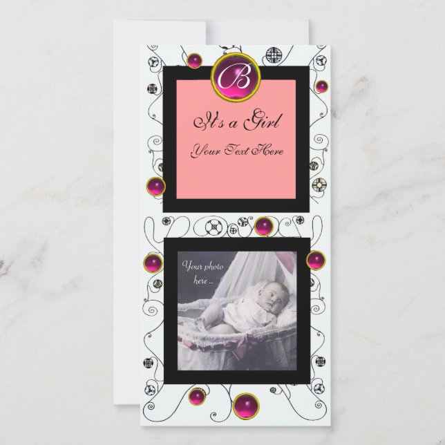 Anúncio RICO NADAR BABY GIRL MONOGRAMA, branco rubi (Frente)