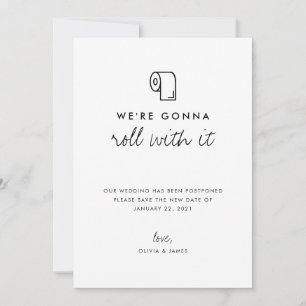 Anúncio Rolar com ele Mudança de planos Adiamento de casam