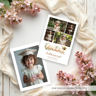 Anúncio Romantic Botanical Kindergarten Grad 5-Photo
