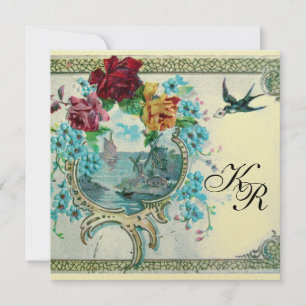 Anúncio ROMANTİCA 3 MONOGRAMA, papel metálico dourado