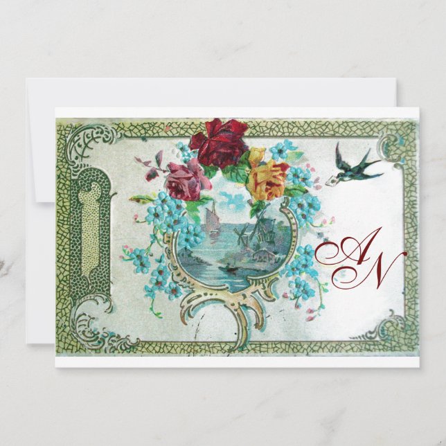 Anúncio ROMANTİCA 3 MONOGRAMA Papel metálico dourado (Frente)