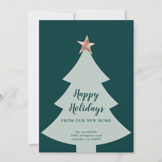 Anúncio Rosa de Natal Verde Movendo Feriado Dourado nas Es (Frente)