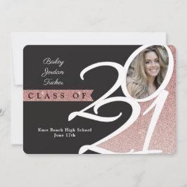 Anúncio Rosa Dourado Classe de Graduação de Foto 2021