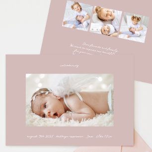 Anúncio rosa-esticada apresentando a menina da fotografia