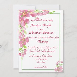 Anúncio Rosa Flor de Cerejeira Verde Simples Elegante
