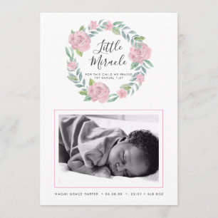 Anúncio Rosa Wreath Little Miracle Photo Birth