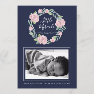Anúncio Rosa Wreath Little Miracle Photo Birth