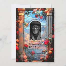 Anúncio Rosas e funerários de vidro manchado