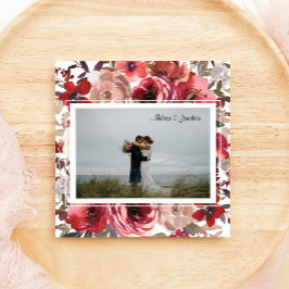 Anúncio Rosas Florais Red Blush Recem casados de Casamento