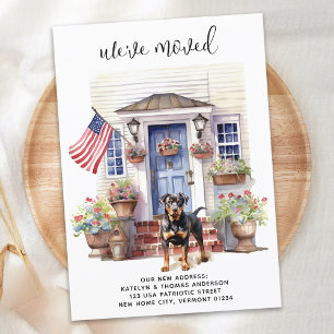 Anúncio Rottweiler Pet Personalizado Patriótico Movendo-se