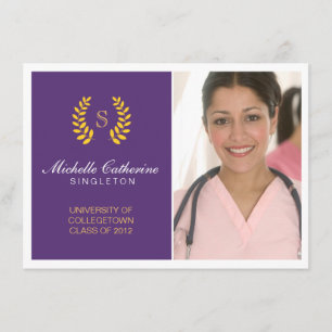 Anúncio roxo & Dourado da universidade da