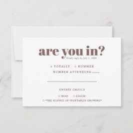 Anúncio RSVP de Casamento de Diversão Quirky | 70.a Tipogr
