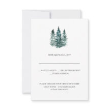 RSVP de Casamento Minimalista Rústico | Pinheiros 