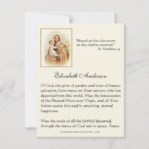 Anúncio Rua Funeral Católica. Joseph Oração Religiosa 