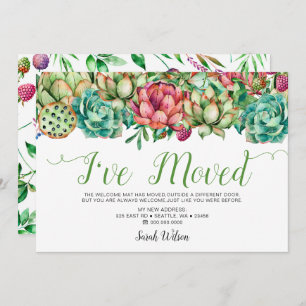 Anúncio Rustic Boho Succulent Cactus Eu mudei