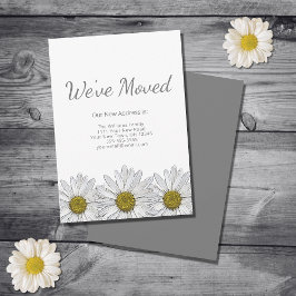 Anúncio Rustic Floral White Daisies Modern Moving