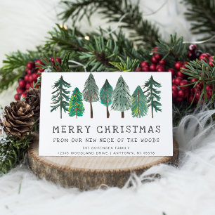 Anúncio Rustic Merry Christmas Family Photo Moving