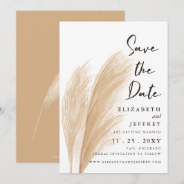 Anúncio Rustic Neutral Terthy Boho Pampas Salva a Data